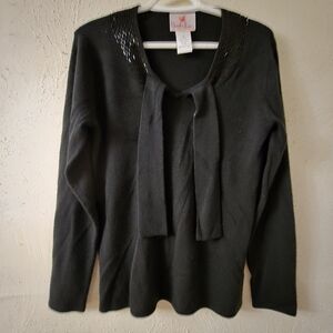 Quacker Factory Black Top with Sequin Details